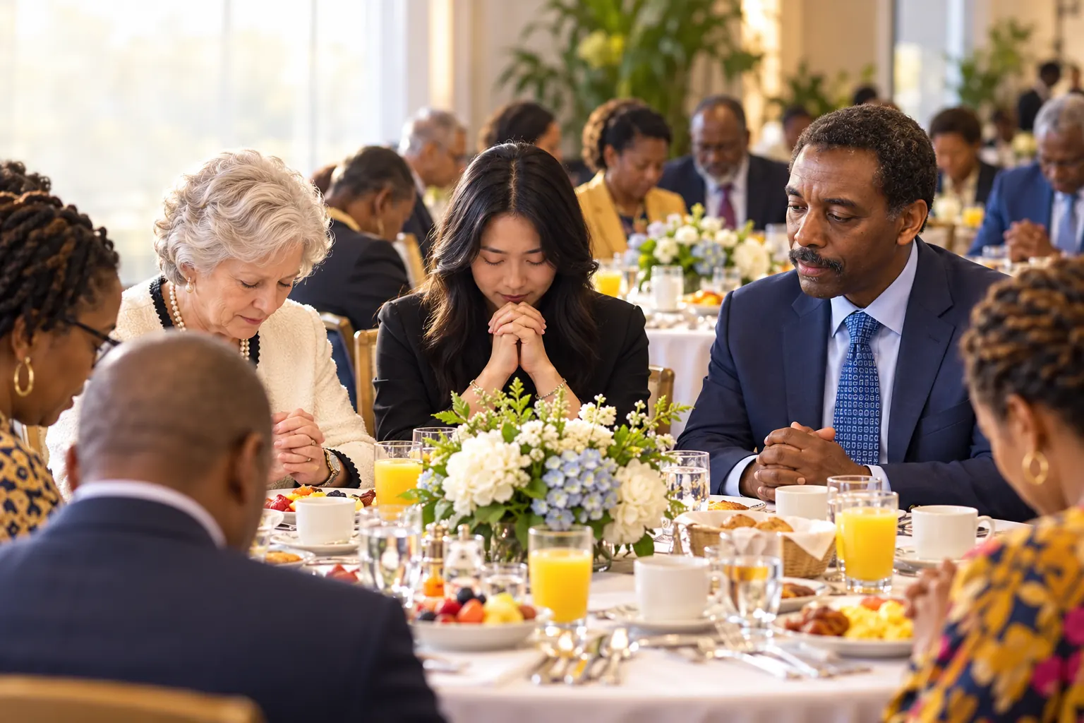 Illustration of a prayer breakfast